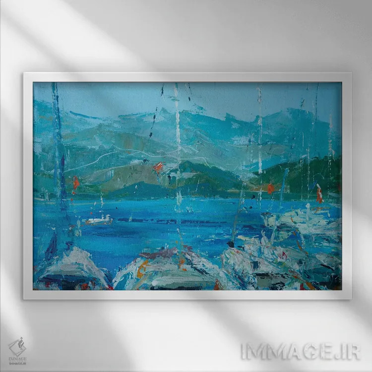 تابلو امروز سرشاریم اثر باورا آسهوا - نمای قابدار سفید