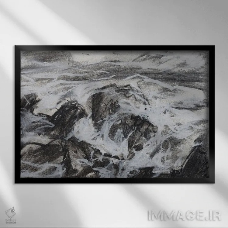 تابلو لنس اوکس اپینس (نام منطقه/جزیره) اثر باورا آسهوا - نمای قابدار مشکی