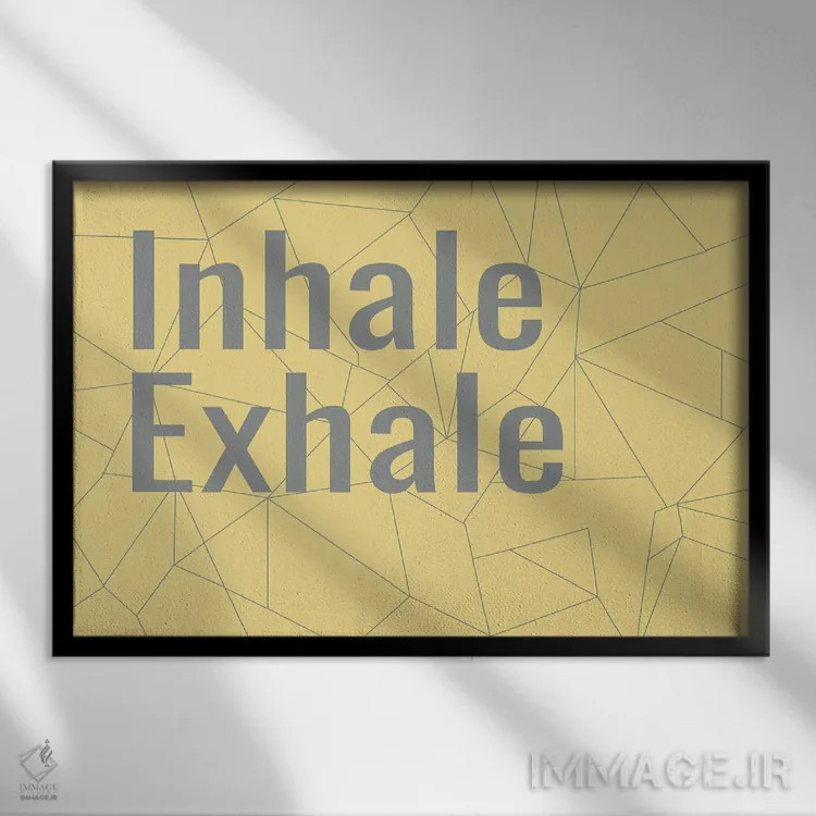 تابلو دم و بازدم اثر دایان استیمسون - نمای قابدار مشکی