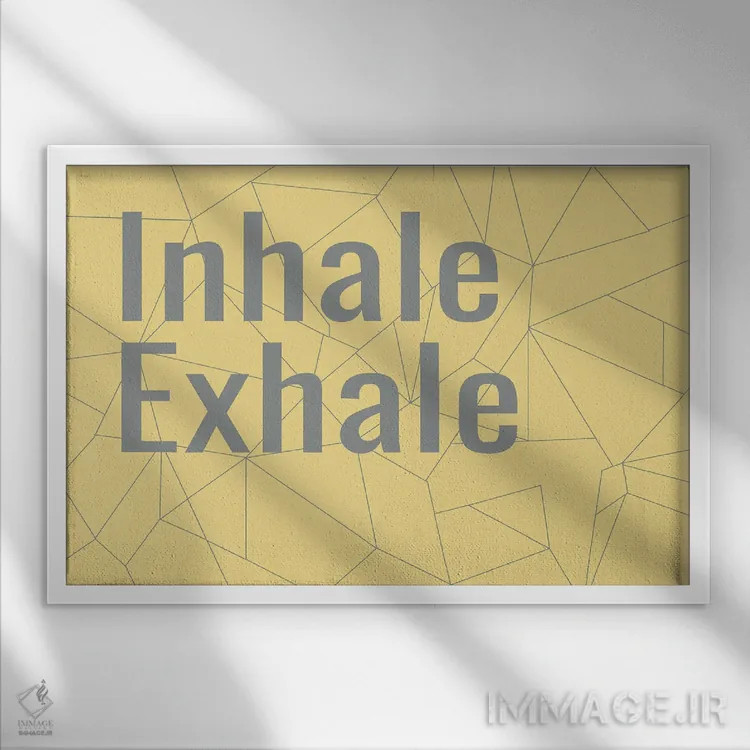 تابلو دم و بازدم اثر دایان استیمسون - نمای قابدار سفید