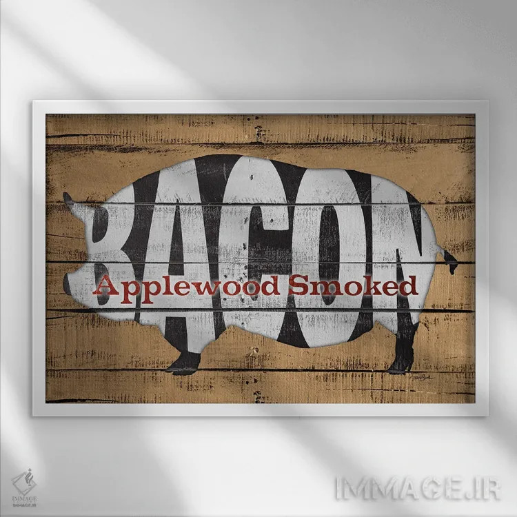 تابلو دودی سیبچوبی اثر دایان استیمسون - نمای قابدار سفید