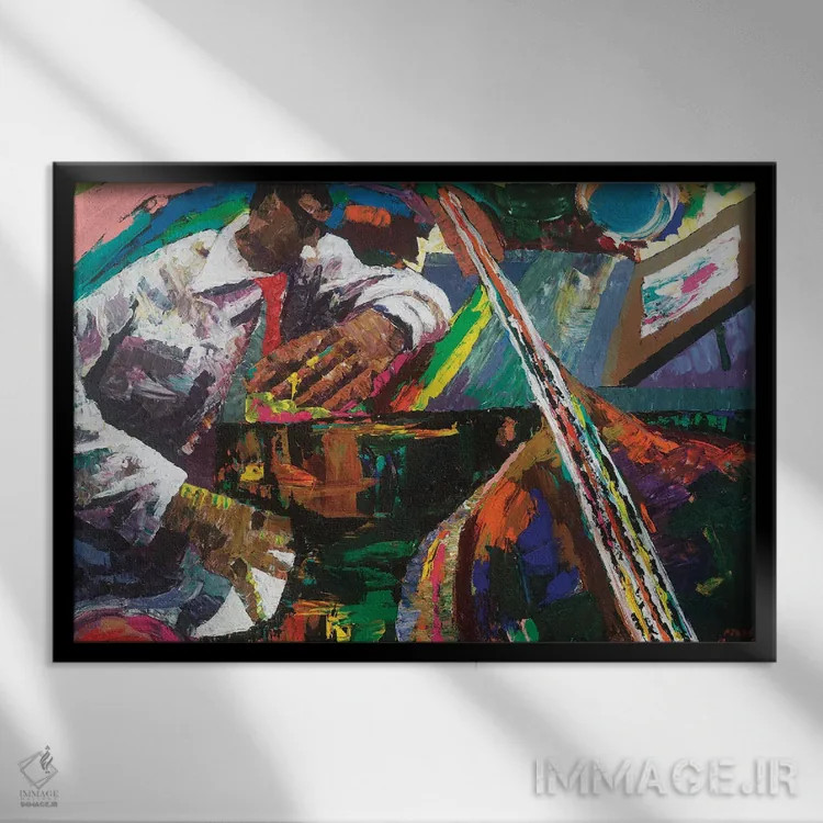 تابلو پس از اجرا اثر باور تیلمان - نمای قابدار مشکی