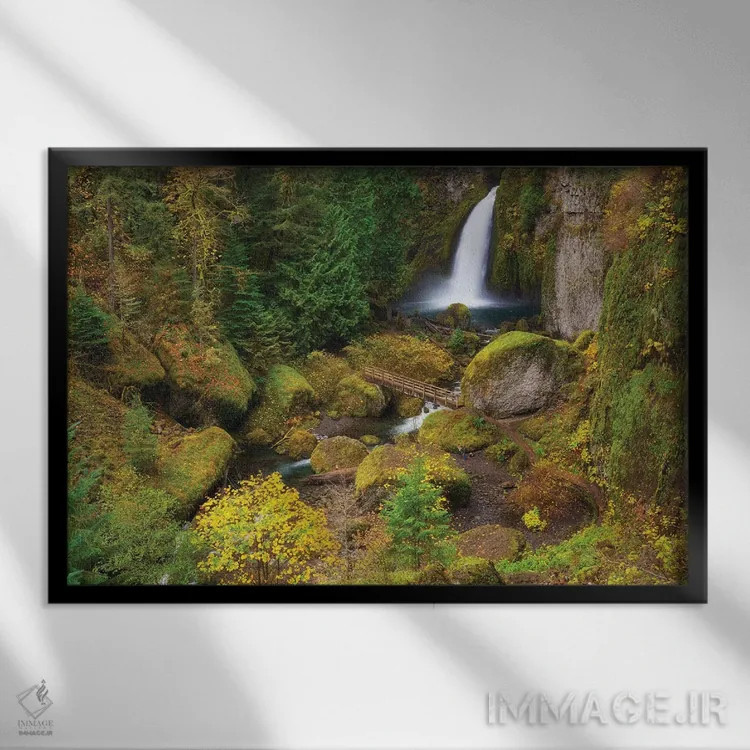 تابلو نقاش پاییز اثر داتلیش - نمای قابدار مشکی