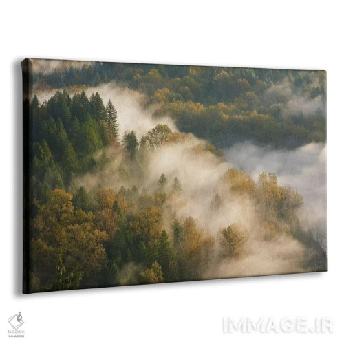 تابلو مه پاییزی طلایی اثر داتلیش - نمای پرسپکتیو محصول