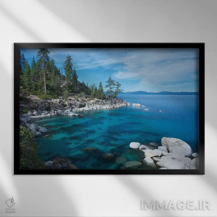 تابلو برکه یخی اثر داتلیش - نمای قابدار مشکی