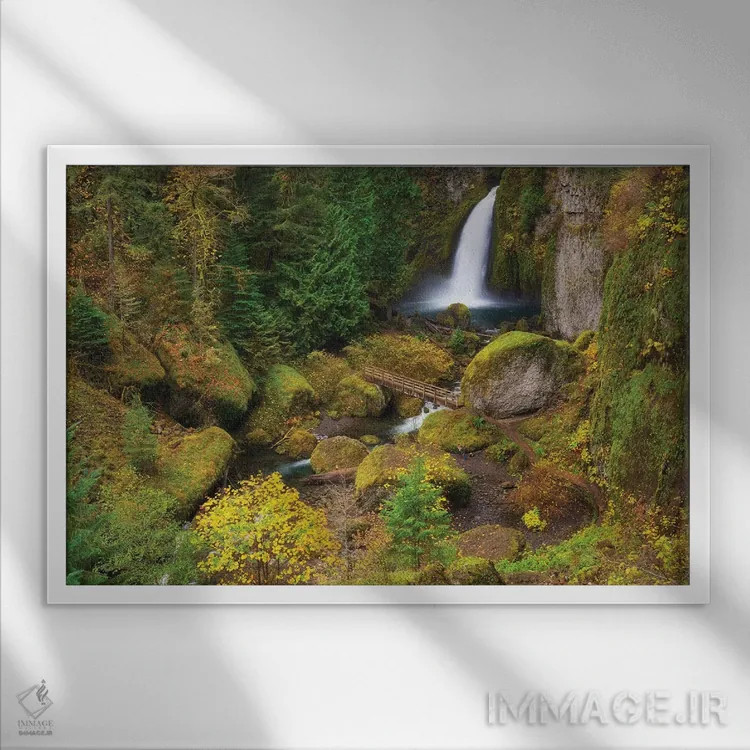 تابلو نقاش پاییز اثر داتلیش - نمای قابدار سفید