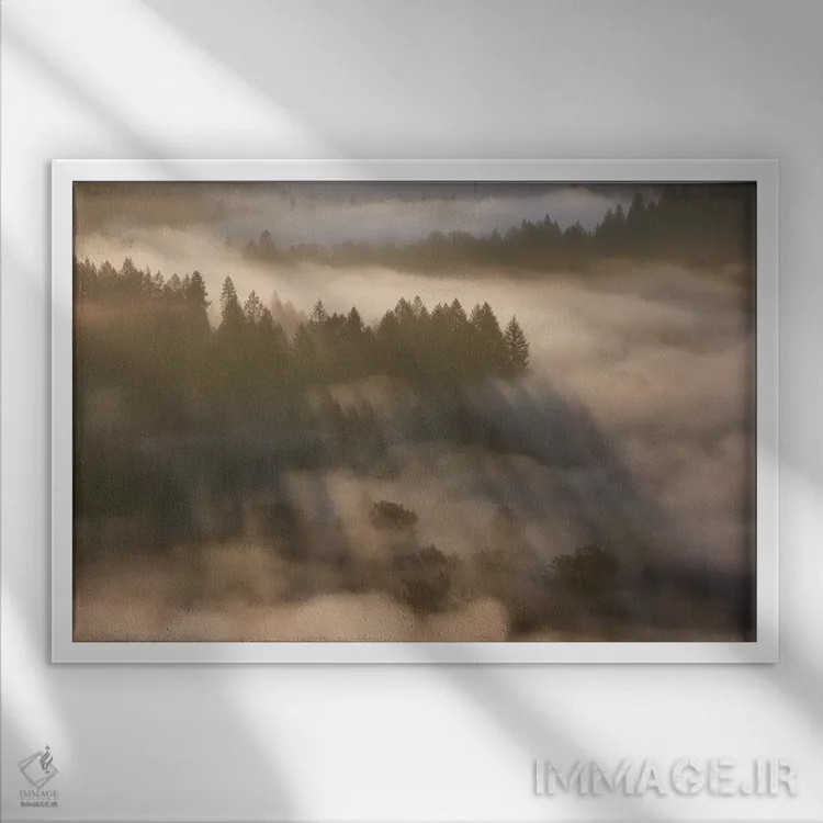 تابلو نور درخشان اثر داتلیش - نمای قابدار سفید