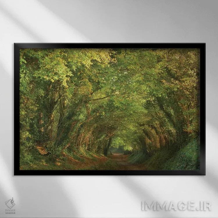 تابلو تونل طلایی اثر داتلیش - نمای قابدار مشکی