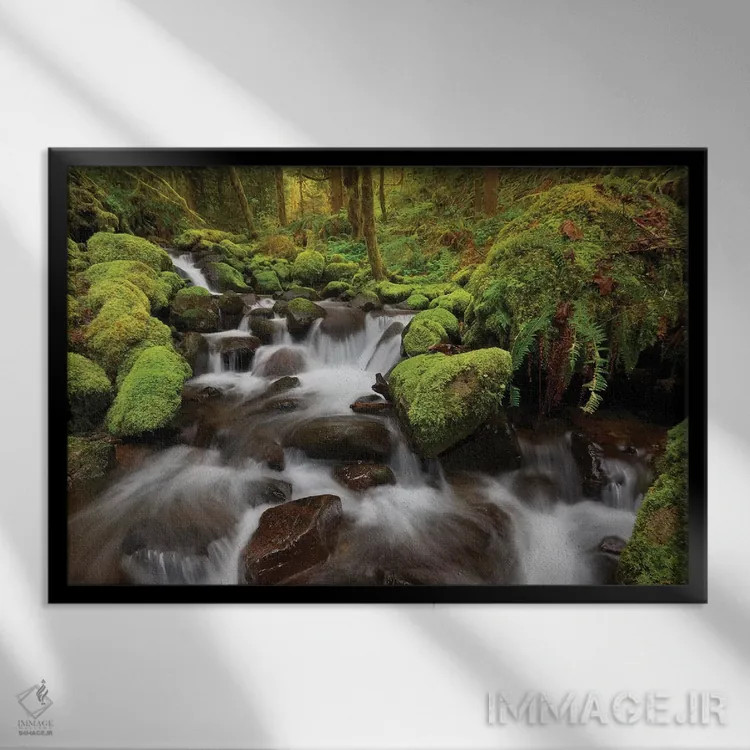 تابلو طلای سبز اثر داتلیش - نمای قابدار مشکی