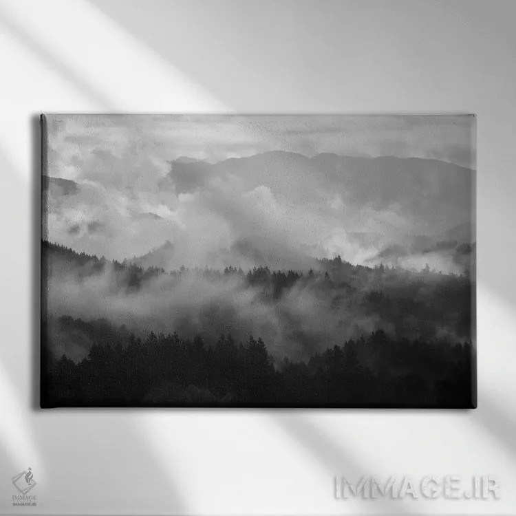 تابلو خواب مه کوهستان یک اثر داتلیش - نمای روبهرو روی دیوار
