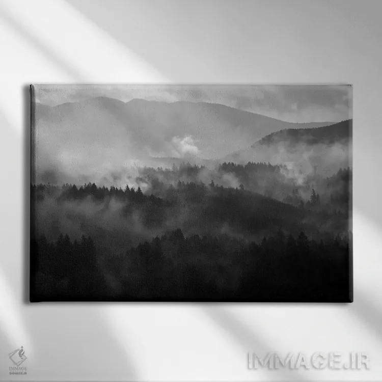 تابلو خواب مه کوهستان چهار اثر داتلیش - نمای روبهرو روی دیوار