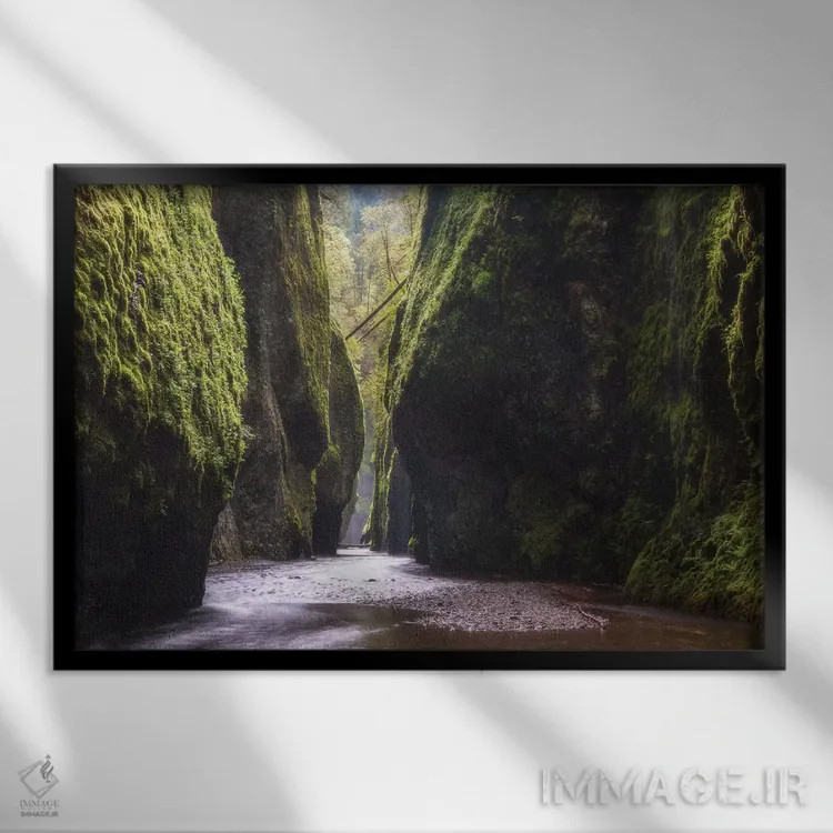 تابلو دره خاموش اثر داتلیش - نمای قابدار مشکی