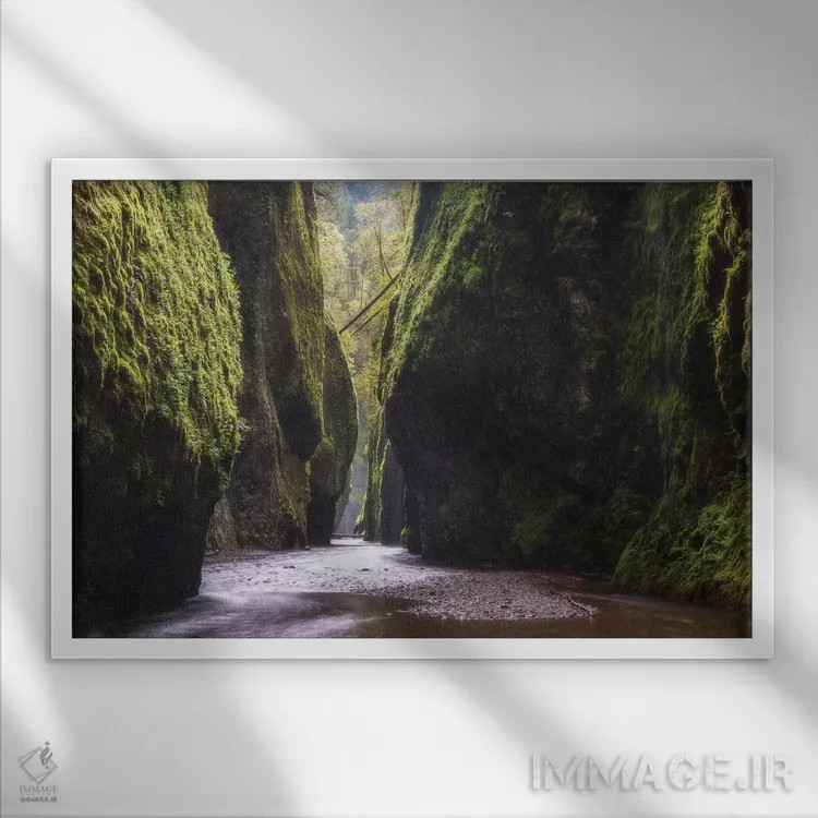 تابلو دره خاموش اثر داتلیش - نمای قابدار سفید