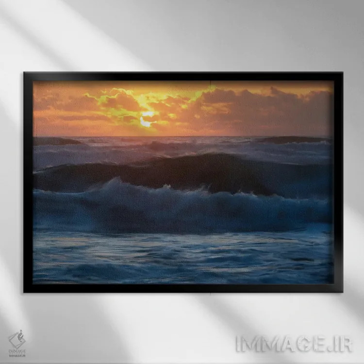 تابلو رقصندگان غروب اثر داتلیش - نمای قابدار مشکی