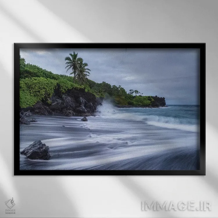 تابلو افسانه گرمسیری اثر داتلیش - نمای قابدار مشکی