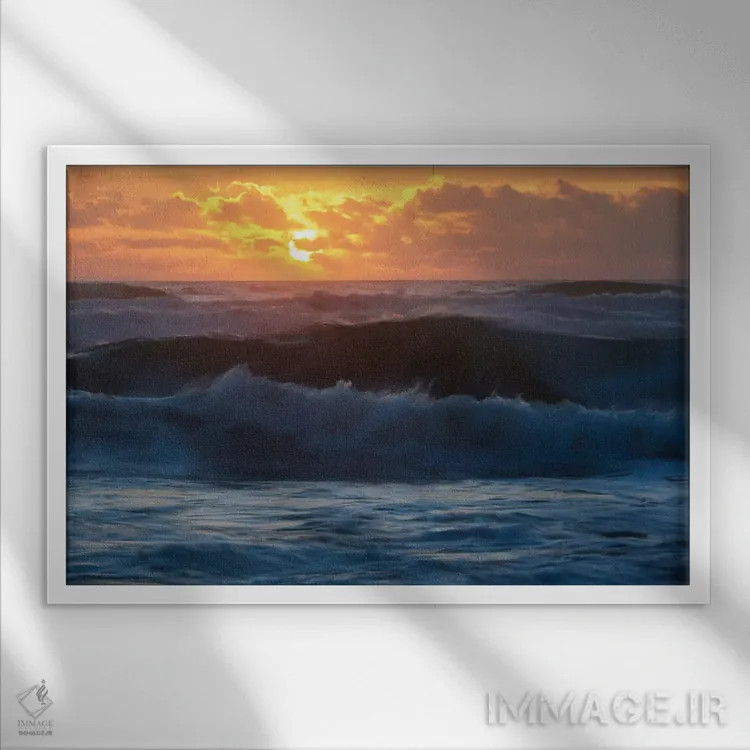 تابلو رقصندگان غروب اثر داتلیش - نمای قابدار سفید