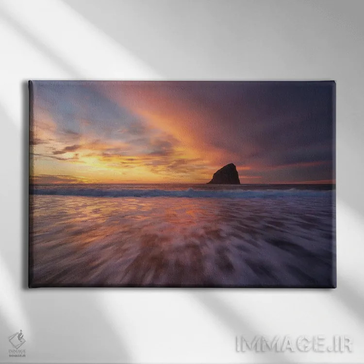 تابلو رنگ غروب اثر داتلیش - نمای روبهرو روی دیوار