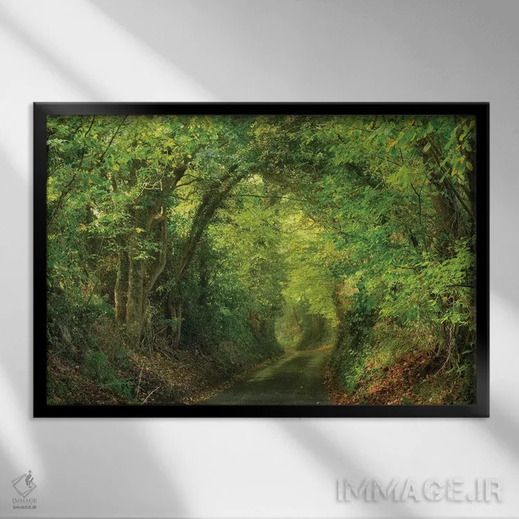 تابلو کوچه بهاری اثر داتلیش - نمای قابدار مشکی