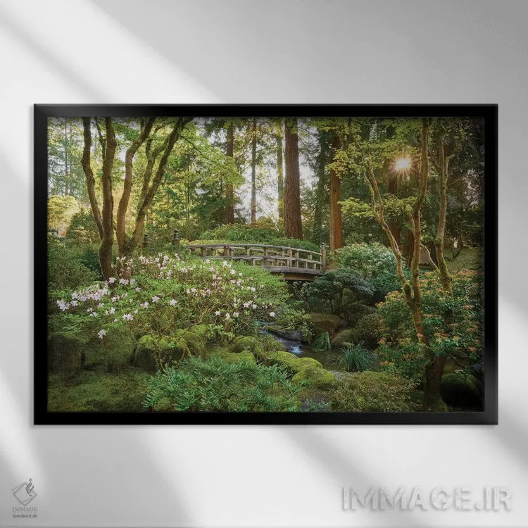 تابلو باغ ذن اثر داتلیش - نمای قابدار مشکی