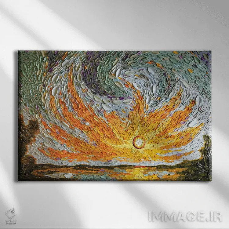 تابلو آسمان یعقوب اثر دنا تولفسون - نمای روبهرو روی دیوار