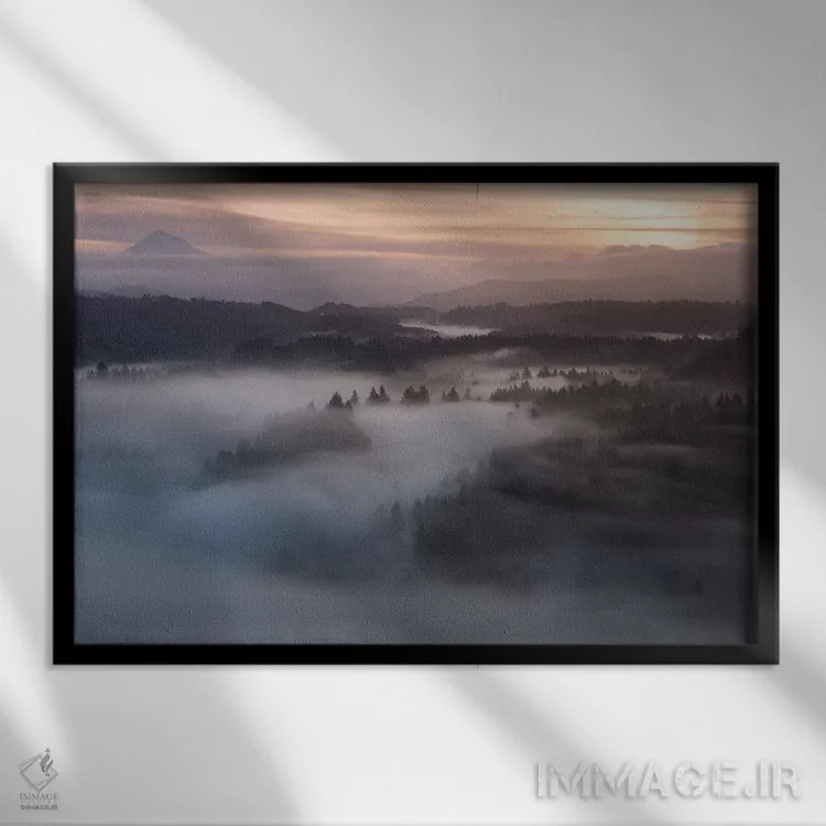 تابلو درخشش سپیدهدم اثر داتلیش - نمای قابدار مشکی