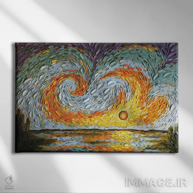 تابلو آسمان هانا اثر دنا تولفسون - نمای روبهرو روی دیوار