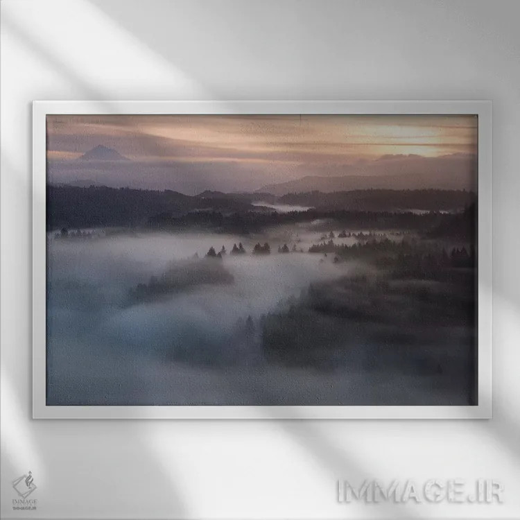 تابلو درخشش سپیدهدم اثر داتلیش - نمای قابدار سفید