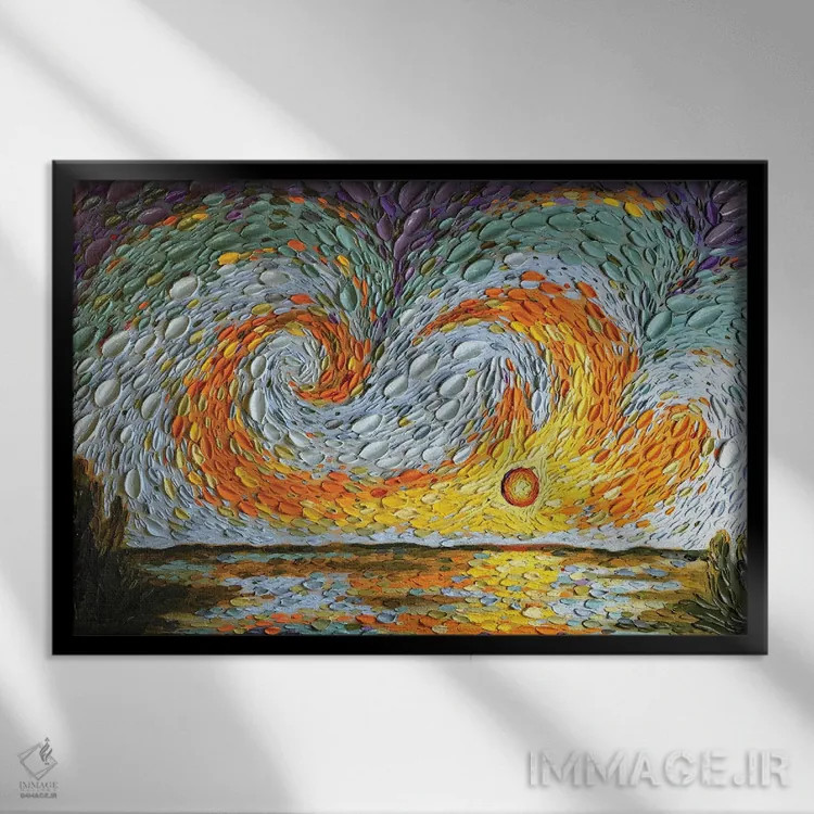 تابلو آسمان هانا اثر دنا تولفسون - نمای قابدار مشکی