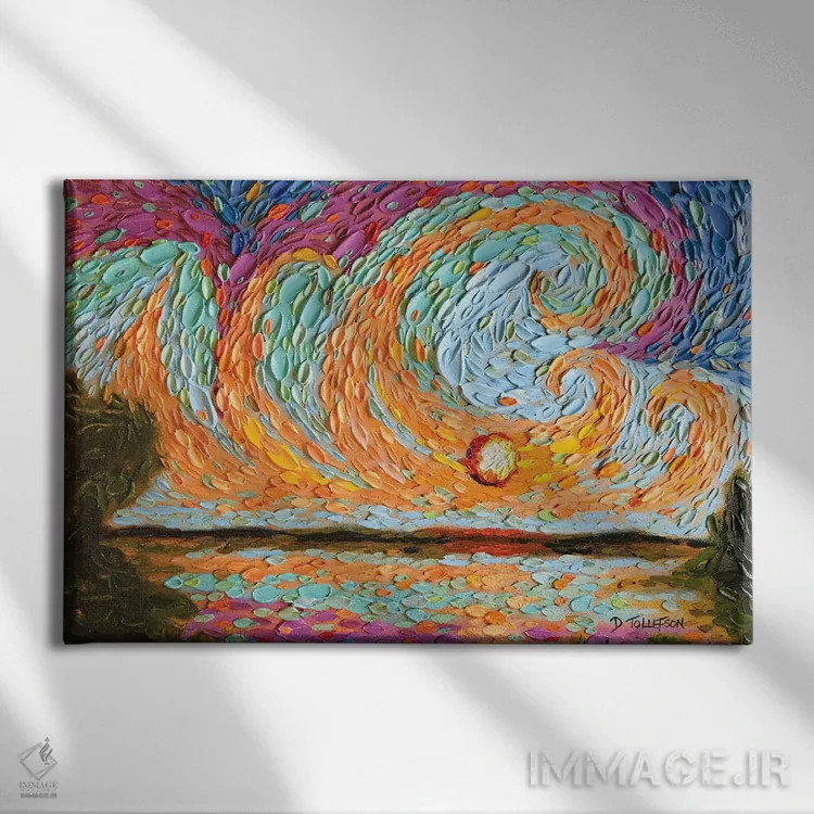 تابلو آسمان یافث اثر دنا تولفسون - نمای روبهرو روی دیوار