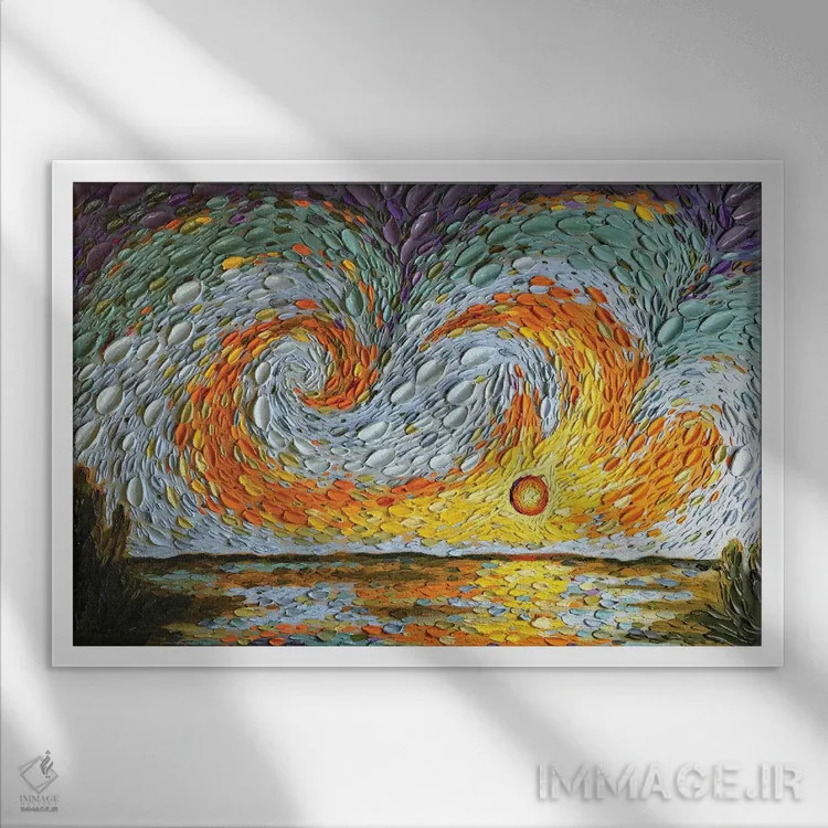 تابلو آسمان هانا اثر دنا تولفسون - نمای قابدار سفید