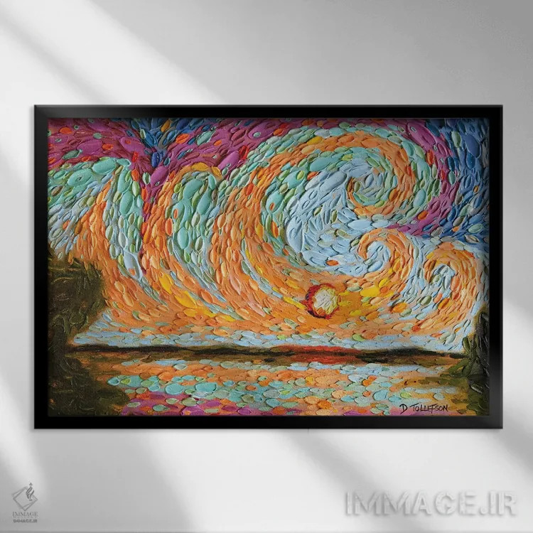 تابلو آسمان یافث اثر دنا تولفسون - نمای قابدار مشکی