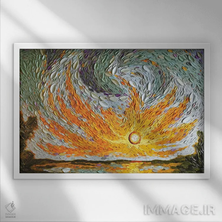 تابلو آسمان یعقوب اثر دنا تولفسون - نمای قابدار سفید