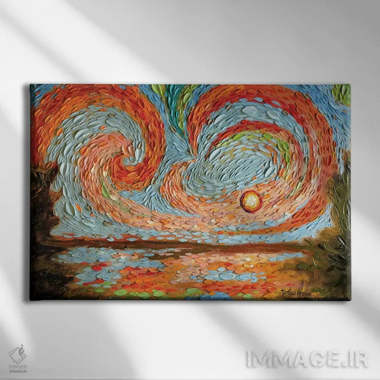 تابلو آسمان بوعز اثر دنا تولفسون - نمای روبهرو روی دیوار