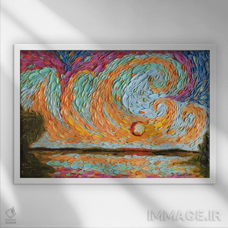 تابلو آسمان یافث اثر دنا تولفسون - نمای قابدار سفید