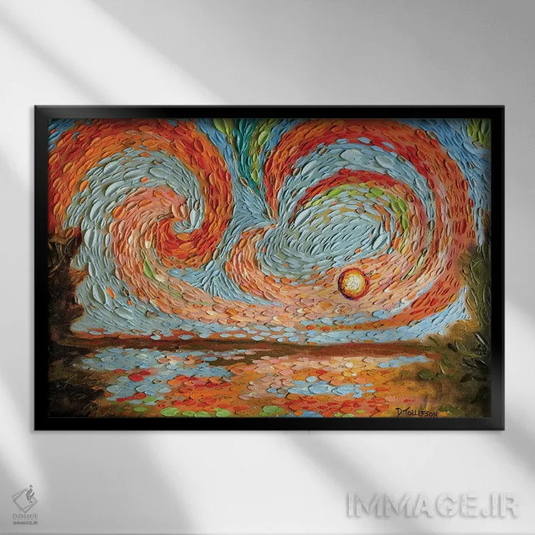 تابلو آسمان بوعز اثر دنا تولفسون - نمای قابدار مشکی