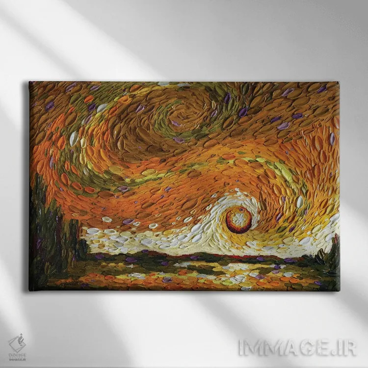 تابلو آسمان ربکا یک اثر دنا تولفسون - نمای روبهرو روی دیوار