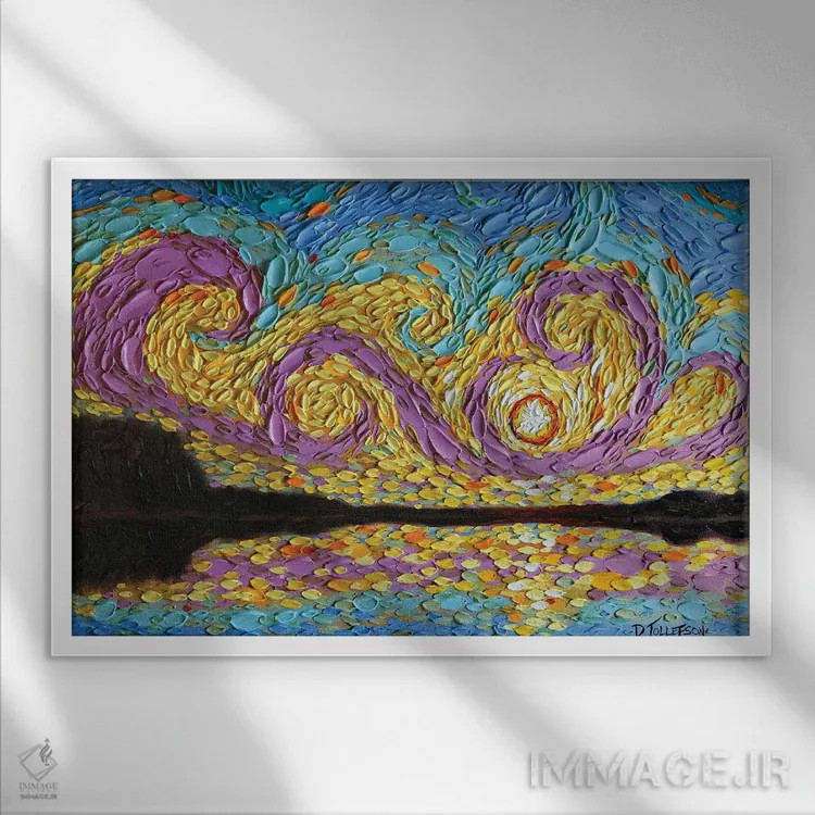 تابلو آسمان ناحور اثر دنا تولفسون - نمای قابدار سفید