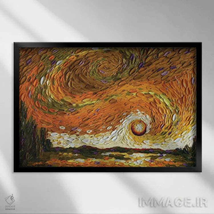 تابلو آسمان ربکا یک اثر دنا تولفسون - نمای قابدار مشکی