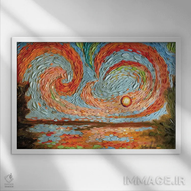 تابلو آسمان بوعز اثر دنا تولفسون - نمای قابدار سفید