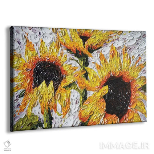 تابلو آفتابگردانهای شاداب اثر دنا تولفسون - نمای پرسپکتیو محصول