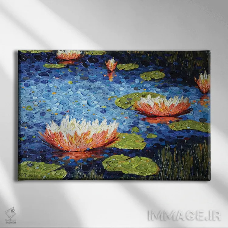 تابلو برکه ژاکلین اثر دنا تولفسون - نمای روبهرو روی دیوار