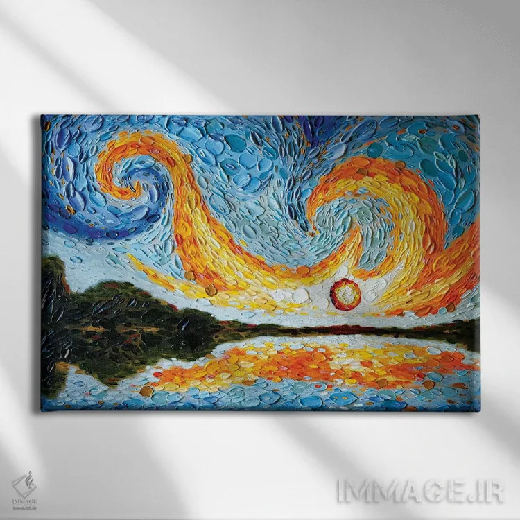 تابلو آسمان موسی اثر دنا تولفسون - نمای روبهرو روی دیوار