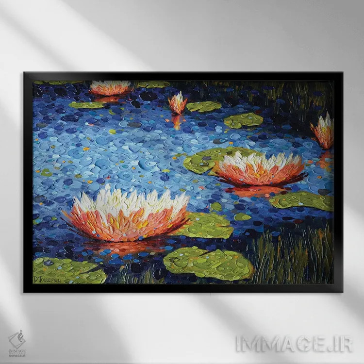 تابلو برکه ژاکلین اثر دنا تولفسون - نمای قابدار مشکی