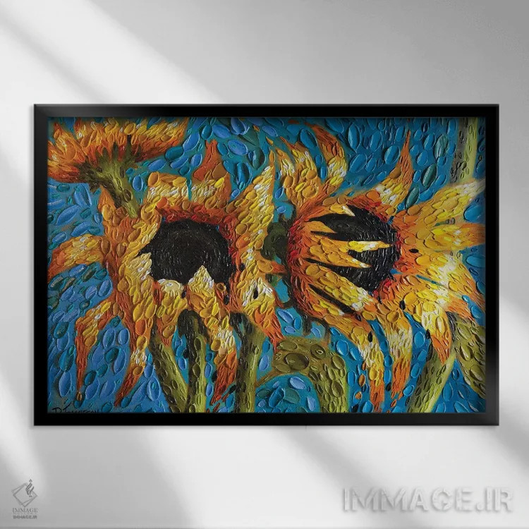 تابلو رویای فیروزهای اثر دنا تولفسون - نمای قابدار مشکی