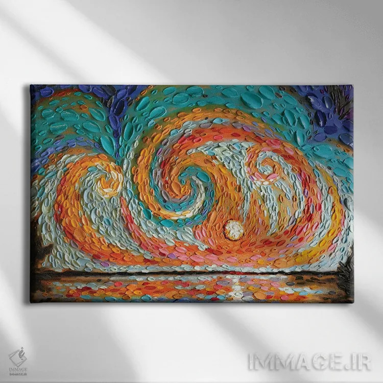 تابلو آسمان ایلی اثر دنا تولفسون - نمای روبهرو روی دیوار