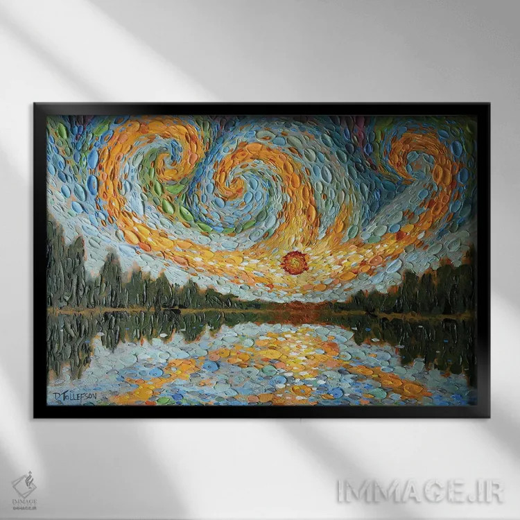 تابلو آسمان لیدیا اثر دنا تولفسون - نمای قابدار مشکی