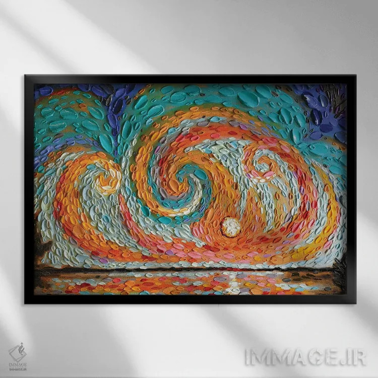 تابلو آسمان ایلی اثر دنا تولفسون - نمای قابدار مشکی