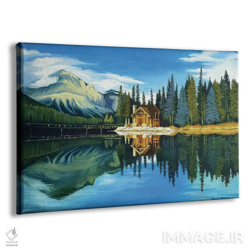 تابلو دریاچه لوییس اثر دیانا تیتووا - نمای پرسپکتیو محصول