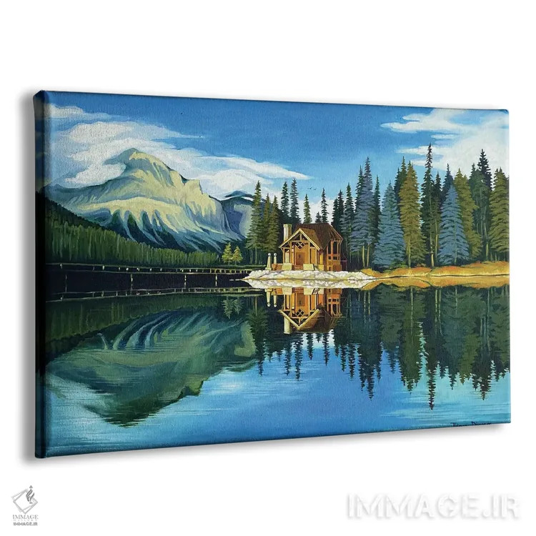تابلو دریاچه لوییس اثر دیانا تیتووا - نمای پرسپکتیو محصول