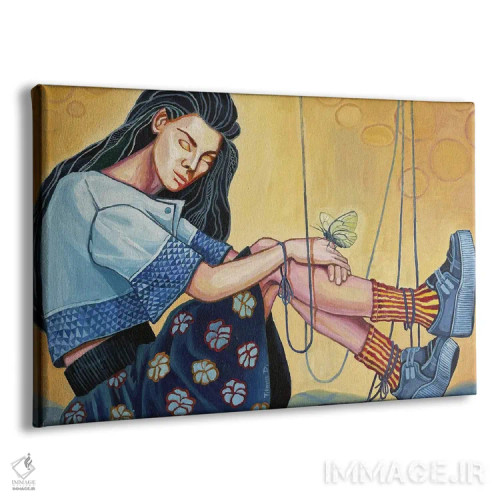 تابلو عروسک خیمهشببازی خوابیده اثر دیانا تیتووا - نمای پرسپکتیو محصول